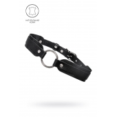 Черный кожаный чокер-ошейник со скруглёнными углами - Pecado - купить с доставкой в Камышине