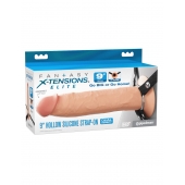 Телесный пустотелый фаллопротез 9’’ Hollow Silicone Strap-On - 24,1 см. - Pipedream - купить с доставкой в Камышине
