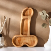 Деревянное блюдо для подачи в форме члена (25 х 16,5 х 1,7 см) - Сима-Ленд - купить с доставкой в Камышине