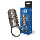 Дымчатая насадка на пенис с выпуклостями - 12 см. - Sex Expert - в Камышине купить с доставкой