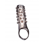 Дымчатая насадка на пенис с выпуклостями - 11 см. - Sex Expert - в Камышине купить с доставкой