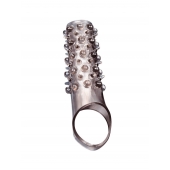 Дымчатая насадка на пенис с шипами и выпуклостями - 12 см. - Sex Expert - в Камышине купить с доставкой