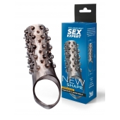 Дымчатая насадка на пенис с шипами и выпуклостями - 12,5 см. - Sex Expert - в Камышине купить с доставкой