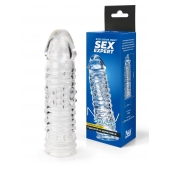 Прозрачная закрытая насадка на пенис - 17 см. - Sex Expert - в Камышине купить с доставкой