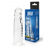 Прозрачная закрытая насадка на член - 15 см. - Sex Expert - в Камышине купить с доставкой