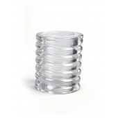 Прозрачная сквозная насадка на пенис с ребрышками - Sex Expert - в Камышине купить с доставкой