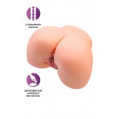 Телесный мастурбатор в форме попки с 2 любовными входами - No Name - в Камышине купить с доставкой