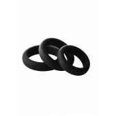 Набор из 3 черных эрекционных колец Smooth Silicone Cockring Pack - Dream Toys - в Камышине купить с доставкой