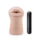 Телесный мастурбатор-ротик Nicole Vibrating Masturbator - Blush Novelties - в Камышине купить с доставкой