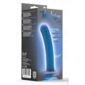 Синяя насадка с гладкой поверхностью Surrender 5.75 Inch Intermediate Pegging Dildo - 14,6 см. - Blush Novelties - купить с доставкой в Камышине