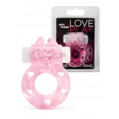 Розовое эрекционное виброкольцо в форме зайчика - 1137 - в Камышине купить с доставкой