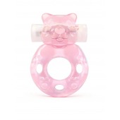 Розовое эрекционное виброкольцо в форме мишки - 1137 - в Камышине купить с доставкой