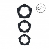 Набор из 3 эрекционных колец Beaded Silicone Cockring Set - Shots Media BV - в Камышине купить с доставкой