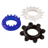 Набор из 3 эрекционных колец разного цвета и рельефа - Boys of Toys - в Камышине купить с доставкой