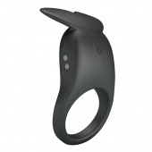 Черное перезаряжаемое виброкольцо Carlton - Baile - в Камышине купить с доставкой