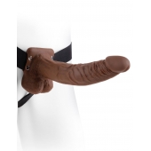 Полый мужской фаллопротез Hollow Strap-On with Balls - 24 см. - Pipedream - купить с доставкой в Камышине