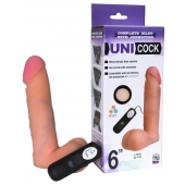 Фаллическая насадка Харнесс UNICOCK 6  с вибрацией - 18 см. - LOVETOY (А-Полимер) - купить с доставкой в Камышине