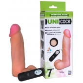Фаллическая насадка Харнесс UNICOCK 7  с вибрацией - 19 см. - LOVETOY (А-Полимер) - купить с доставкой в Камышине