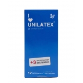 Классические презервативы Unilatex Natural Plain - 12 шт. + 3 шт. в подарок - Unilatex - купить с доставкой в Камышине