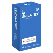 Классические презервативы Unilatex Natural Plain - 12 шт. + 3 шт. в подарок - Unilatex - купить с доставкой в Камышине