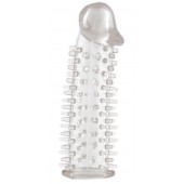 Прозрачная насадка на половой член с закрытой головкой и шипами - 12,5 см. - Toyfa Basic - в Камышине купить с доставкой