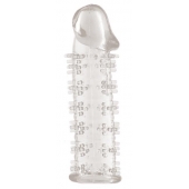 Гелевая прозрачная насадка с шипами - 12 см. - Toyfa Basic - в Камышине купить с доставкой