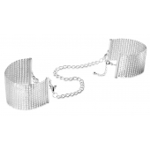 Серебристые наручники-браслеты Desir Metallique Handcuffs - Bijoux Indiscrets - купить с доставкой в Камышине