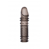 Дымчатая закрытая насадка ToyFa XLover с чешуйками и пупырышками - 13,5 см. - ToyFa - в Камышине купить с доставкой