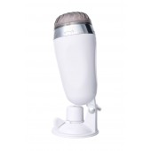 Мастурбатор-вагина в белой колбе с присоской и встраиваемой вибропулей - A-toys - в Камышине купить с доставкой