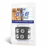 Ремень на член и мошонку 1.5  Cock Ring With Ball Strap - BlueLine - купить с доставкой в Камышине
