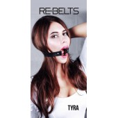 Чёрный кожаный чокер-кляп Tyra Black - Rebelts - купить с доставкой в Камышине