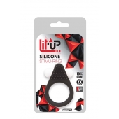Чёрное эрекционное кольцо LIT-UP SILICONE STIMU RING 1 BLACK - Dream Toys - в Камышине купить с доставкой