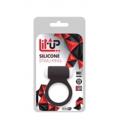 Чёрное эрекционное виброкольцо LIT-UP SILICONE STIMU RING 3 BLACK - Dream Toys - в Камышине купить с доставкой