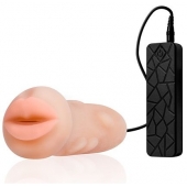 Мастурбатор-ротик с вибрацией REALSTUFF VIBRATING MASTURBATOR MOUTH - Dream Toys - в Камышине купить с доставкой