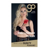 Пластиковая метелочка с красными пёрышками Small Feather Tickler - 32 см. - Blush Novelties - купить с доставкой в Камышине