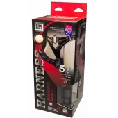 Пояс харнесс премиум класса WOMAN SIMPLEX(S) с 3 черными насадками - LOVETOY (А-Полимер) - купить с доставкой в Камышине