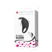 Чёрное эрекционное кольцо с вибрацией Rabbit Vibrator - Baile - в Камышине купить с доставкой