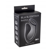 Чёрное эрекционное кольцо с анальной пробкой Button Anal Plug - Lola Games - в Камышине купить с доставкой