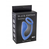 Синее эрекционное кольцо с анальной пробкой Button Anal Plug - Lola Games - в Камышине купить с доставкой