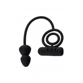 Чёрное эрекционное кольцо с вибропулькой и анальным хвостом - Erotist Adult Toys - в Камышине купить с доставкой
