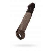 Чёрная насадка на пенис Tс подхватом - 19,5 см. - ToyFa - в Камышине купить с доставкой