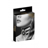 Чёрный тройной чокер с большим кольцом - Bijoux Pour Toi - купить с доставкой в Камышине