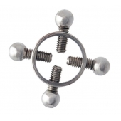 Серебристые зажимы для сосков на винтах - ToyFa - купить с доставкой в Камышине