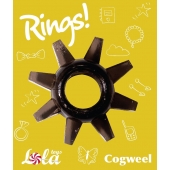 Чёрное эрекционное кольцо Rings Cogweel - Lola Games - в Камышине купить с доставкой