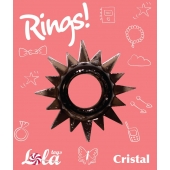 Чёрное эрекционное кольцо Rings Cristal - Lola Games - в Камышине купить с доставкой