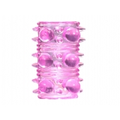 Розовая насадка на пенис Rings Armour - Lola Games - в Камышине купить с доставкой