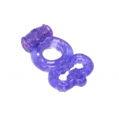 Фиолетовое эрекционное кольцо Rings Treadle с подхватом - Lola Games - в Камышине купить с доставкой