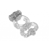 Прозрачное эрекционное кольцо Rings Treadle с подхватом - Lola Games - в Камышине купить с доставкой