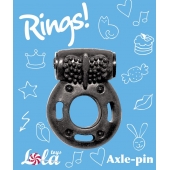 Черное эрекционное кольцо с вибрацией Rings Axle-pin - Lola Games - в Камышине купить с доставкой