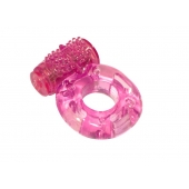 Розовое эрекционное кольцо с вибрацией Rings Axle-pin - Lola Games - в Камышине купить с доставкой